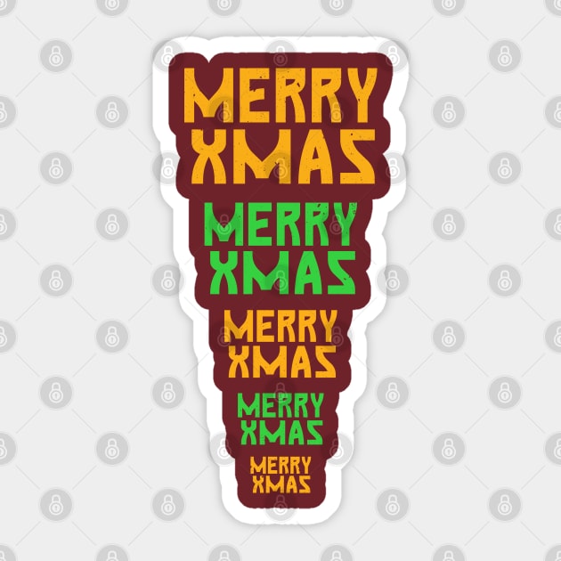 merry xmas tree t-shirt Sticker by creative7